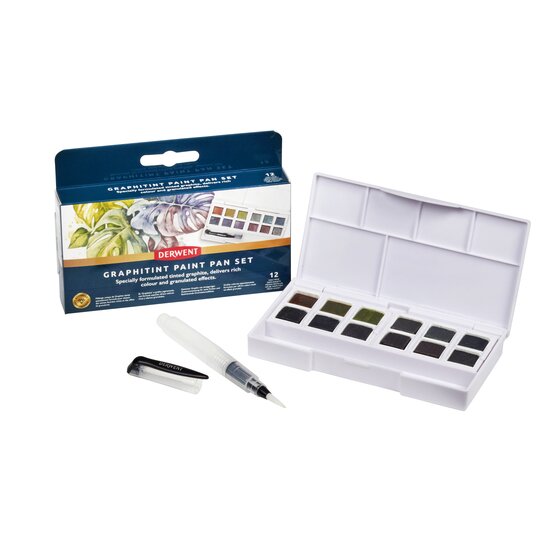 Derwent Graphitint Paint Pan Set - 12 Pan Palette