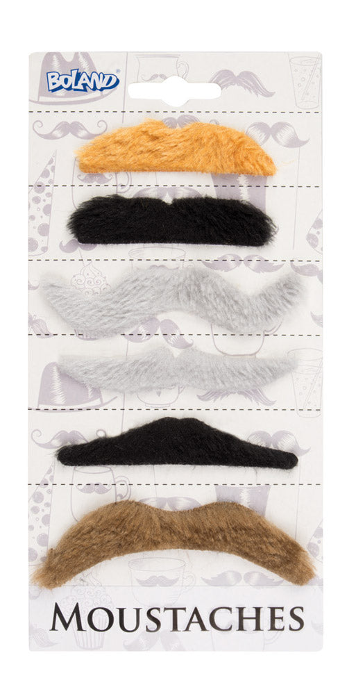 Card 6 Assorted Moustaches