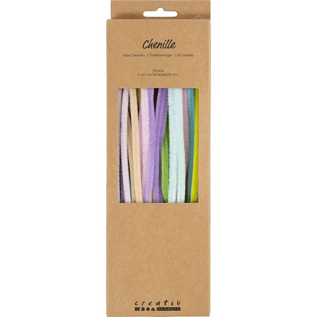 Chenille 30cm - Pastel Colours (25 Pieces)