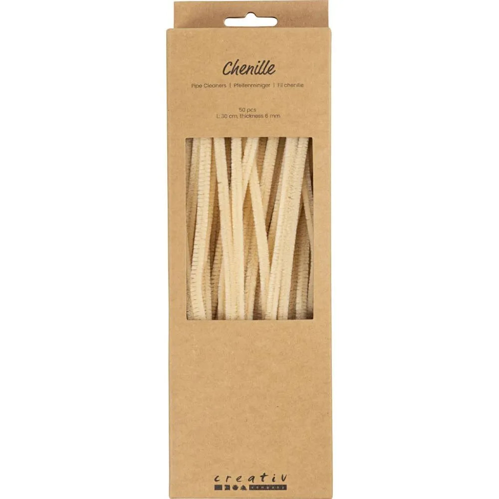 Chenille 30cm - Beige (50 Pieces)