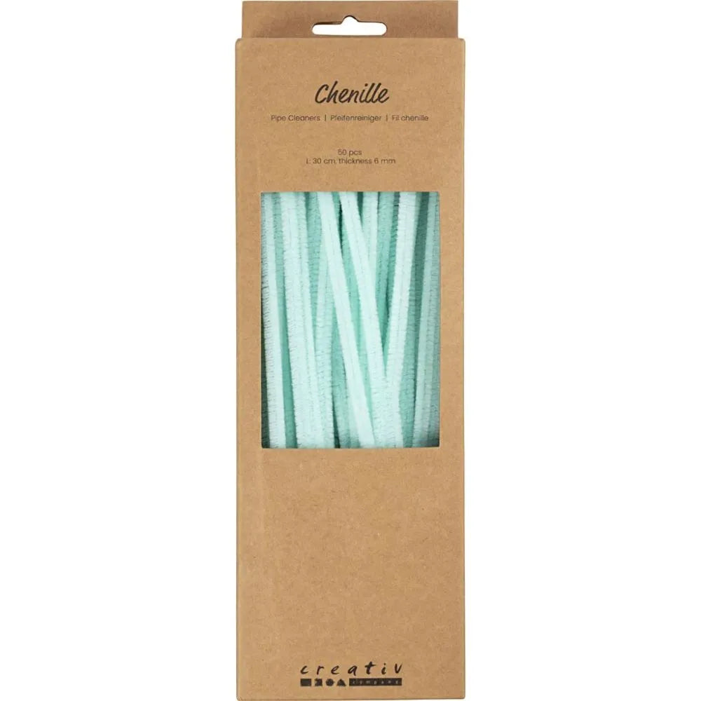 Chenille 30cm - Light Turquoise (50 Pieces)