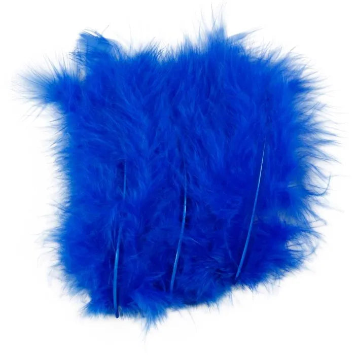 Down Feathers 5-12 cm - Blue (15 Pack)