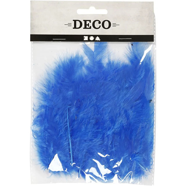 Down Feathers 5-12 cm - Blue (15 Pack)