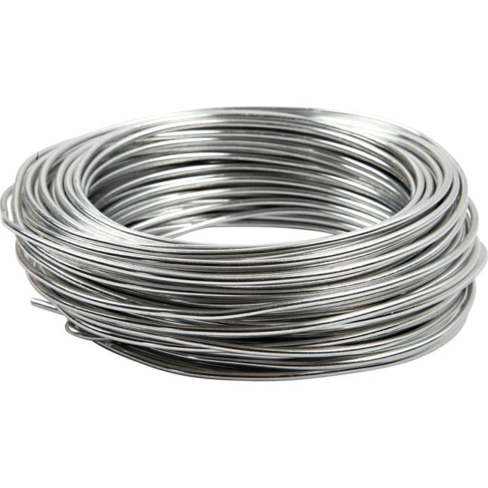 Aluminium Wire Round 29m - Silver