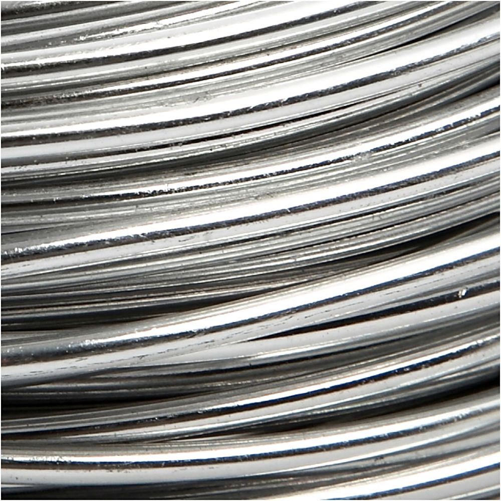 Aluminium Wire Round 29m - Silver