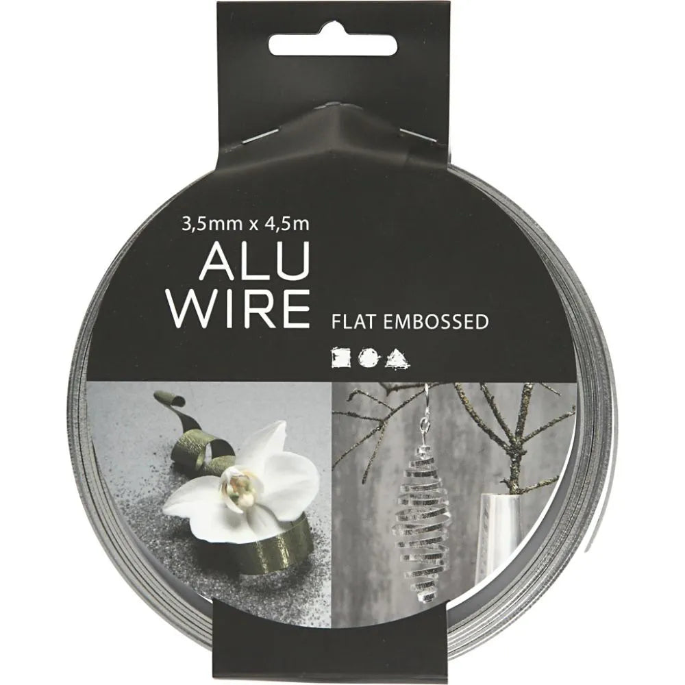 Aluminium Wire, thickness .5mm, 4.5 m, silver