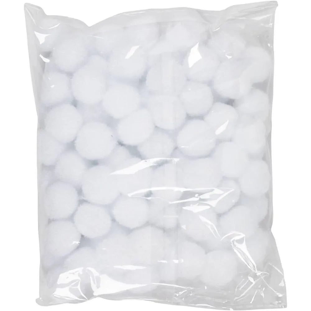 Pompoms White (100 Pack)