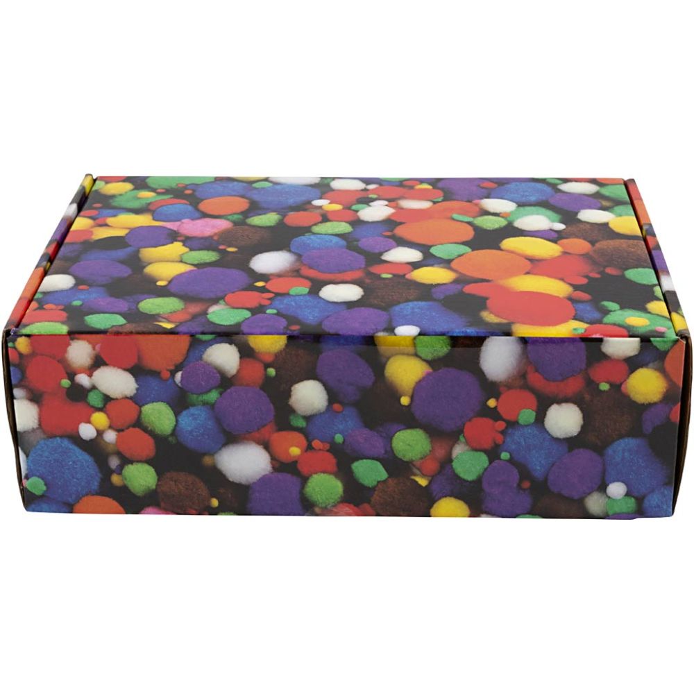 Pom Poms 5-40mm - Assorted Colours 200g