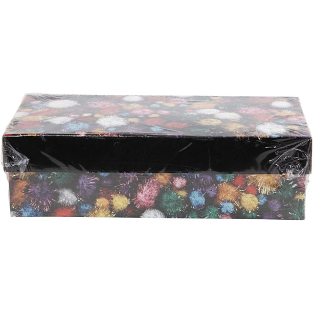 Pompoms 15-40mm - Bold Colours Glitter (400 Pieces)