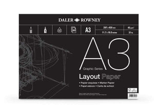 Daler-Rowney Graphic Series 45gsm A3 Layout Paper Pad