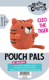 Knitty Critters Pouch Pal Crochet Kit - Cleo The Tiger