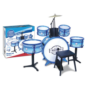 Bontempi Kids Drum Kit - 6 Pieces with Stool