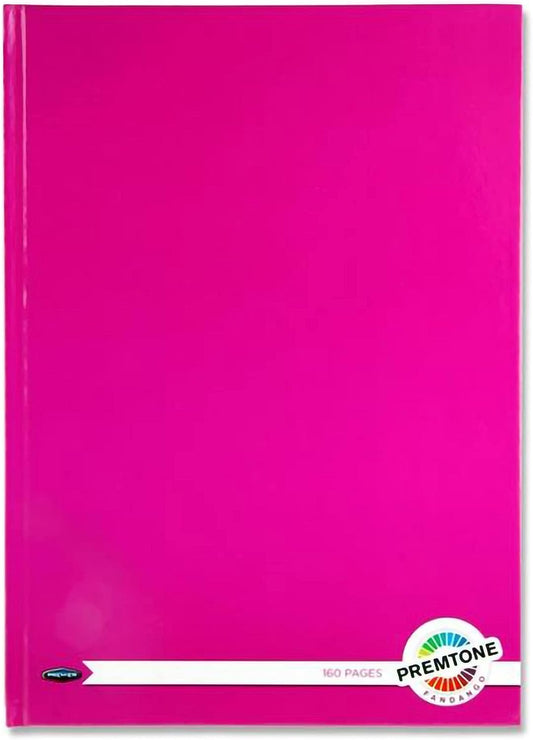 A4 160 Pages Fandango Pink Hardcover Notebook 