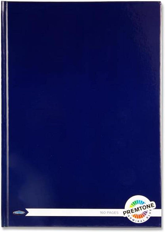 Premier Stationery A4 160pg Hardcover Notebook - Admiral Blue