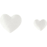 Satin Hearts - White (Pack of 70)