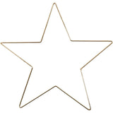 Gold Hanging Wire Wreath - Star 30cm