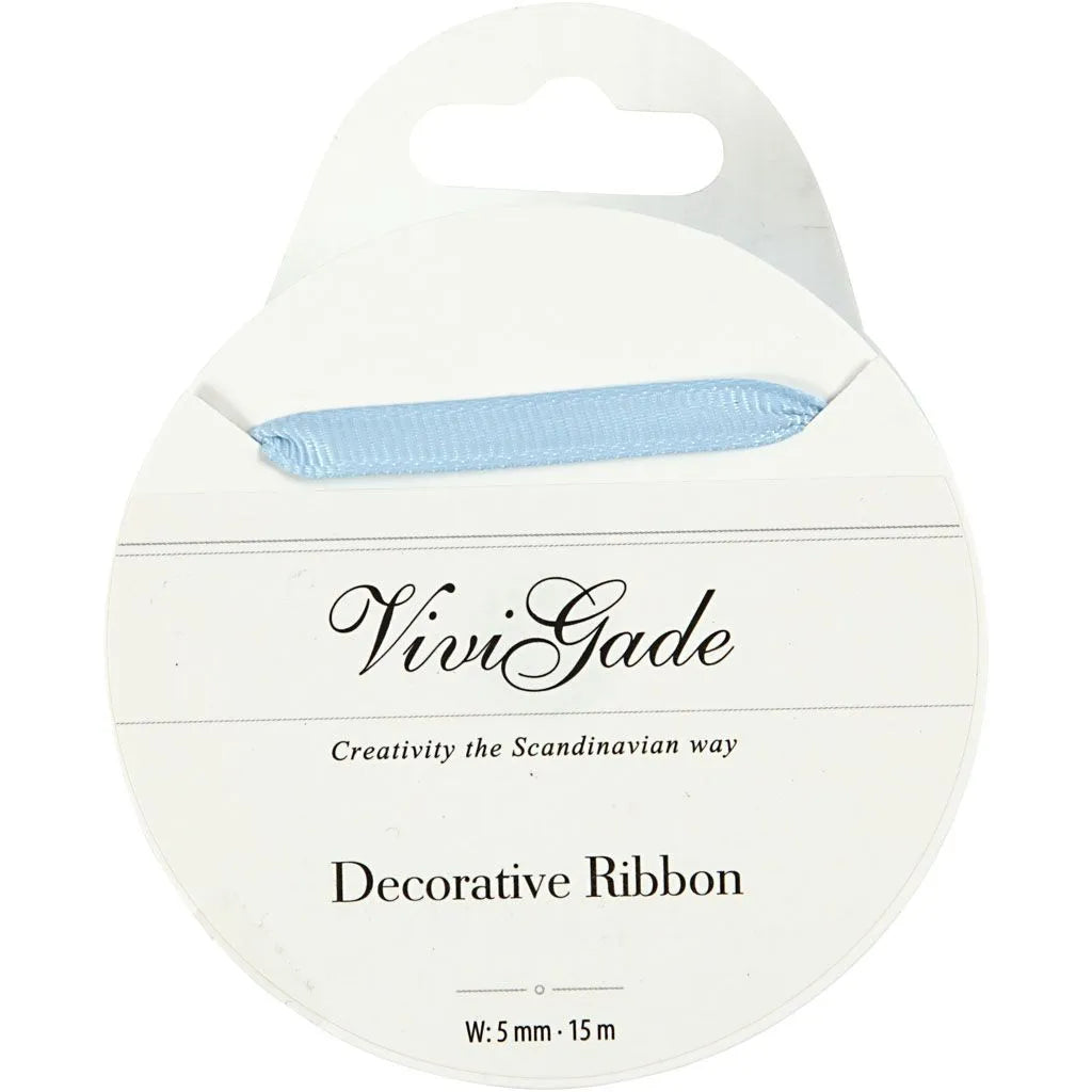 Decoration Ribbon - Light Blue W: 6 mm, 15m