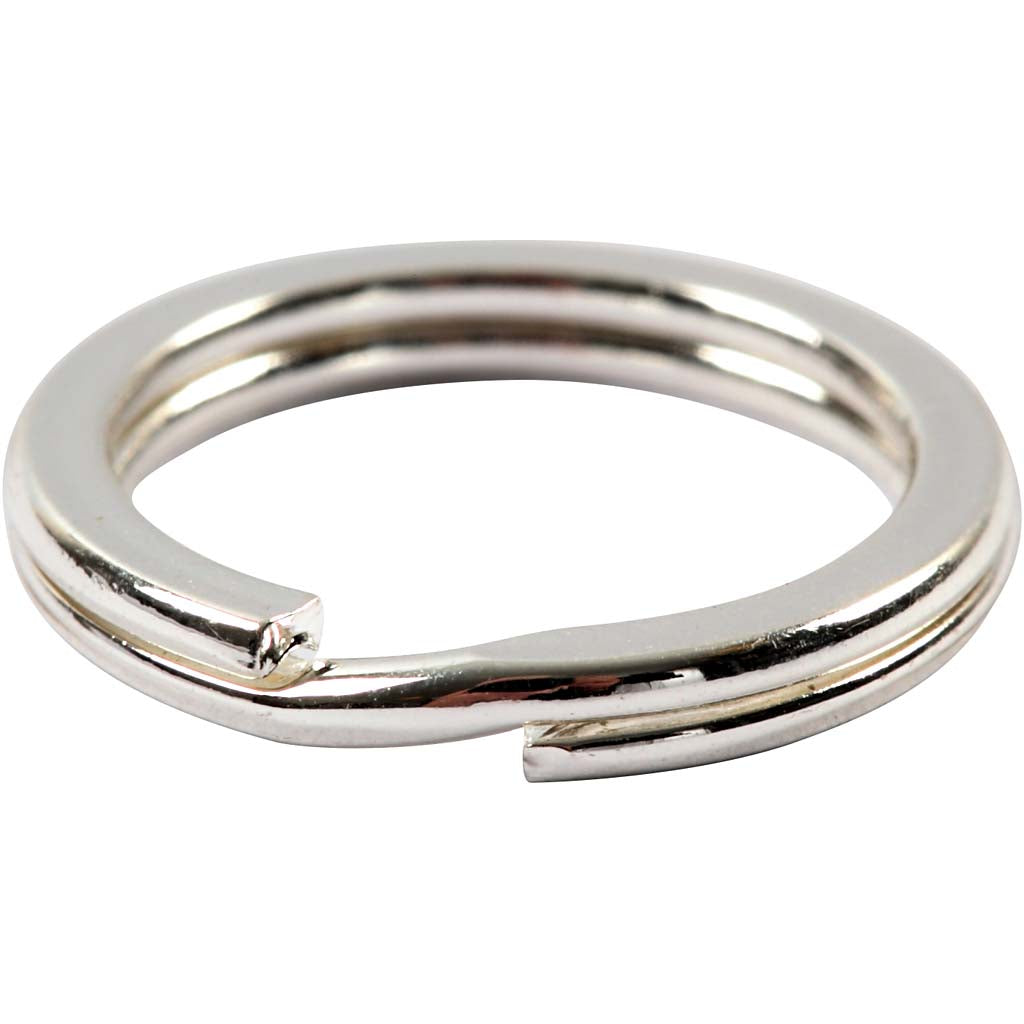 Interlocking Split Ring Split Ring Diameter 15mm - Silver-Plated (100 Pieces) – Art & Hobby