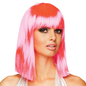 Neon Pink Dance Wig