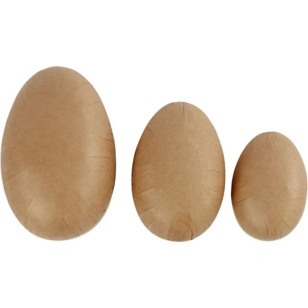 Paper Mache - Two-Piece Egg (3 Pcs)