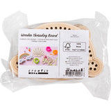 Wooden Shape with Holes Rainbow - Shell Butterfly (24 Pack)