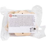 Wooden Shape with Holes Rainbow - Shell Butterfly (24 Pack)