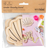 Wooden Shape with Holes - Rainbow Shell Butterfly Size 75-13cm (6 Pack)