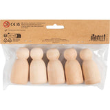 Wooden Figure Body Oval H:6cm (5 Pack)