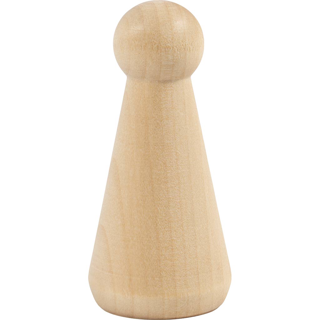 Wooden Figure Body - Cone Shape H:8 cm (3 Pack)