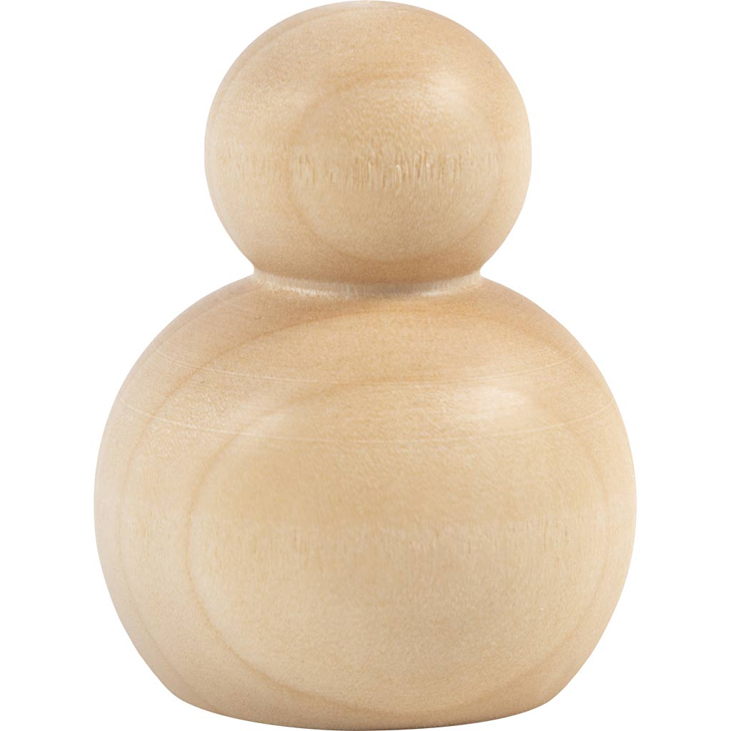 Wooden Figure Body - Round H:5cm (5 Pack)