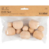 Wooden Figure Body - Round H:5cm (5 Pack)