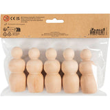 Wooden Figure Body - Hourglass Shape H:75cm (5 Pack)