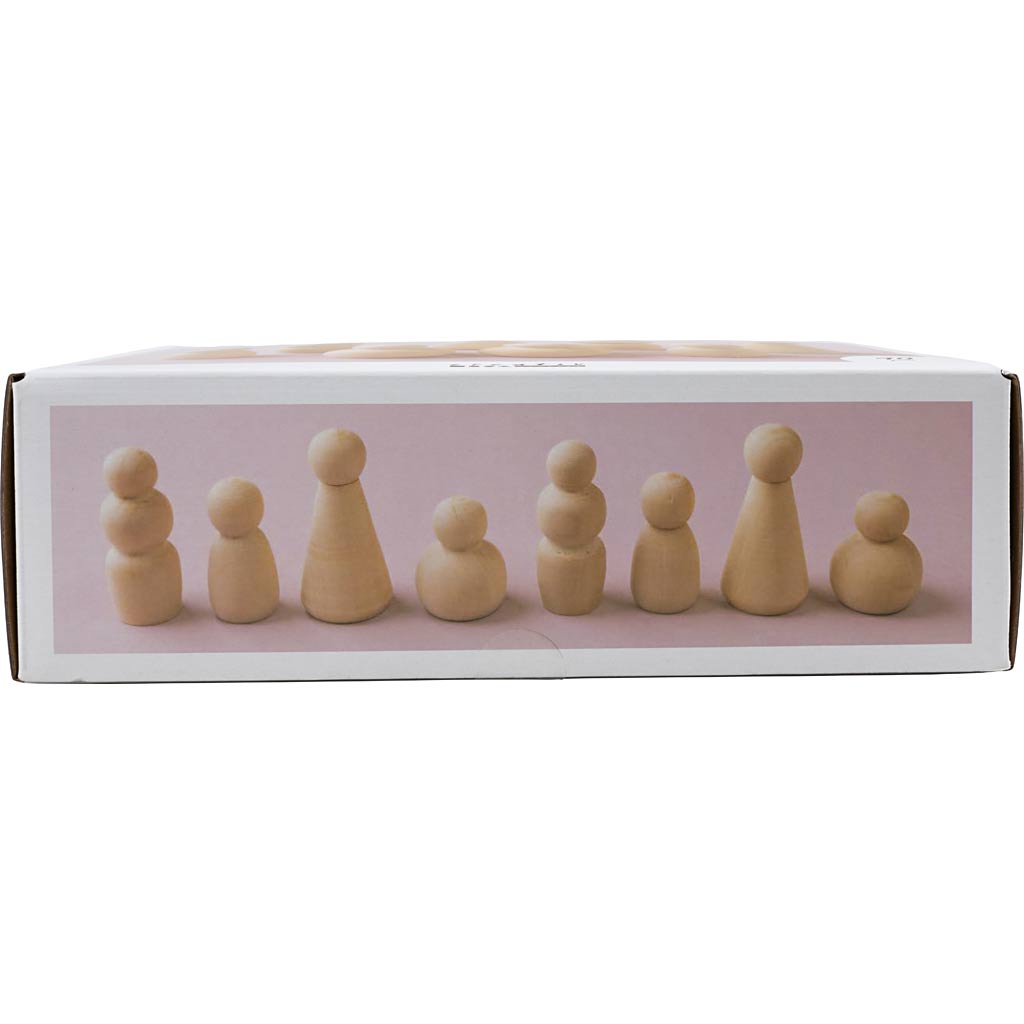 Wooden Figure Body H:5-8 cm (90 Assorted)