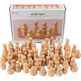 Wooden Figure Body H:5-8 cm (90 Assorted)