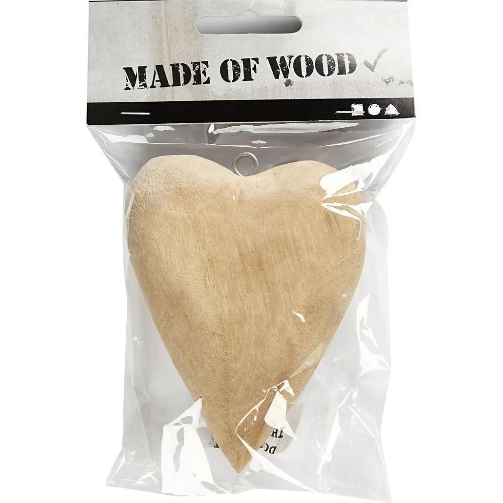 Heart, size 11.5x8.5x3 cm, 1 pc, paulownia