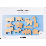Wooden Animals - Farm and Safari 3-145cm (44 Pack)