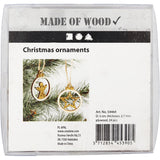 Wooden Hanging Christmas Ornaments (24 Pack)