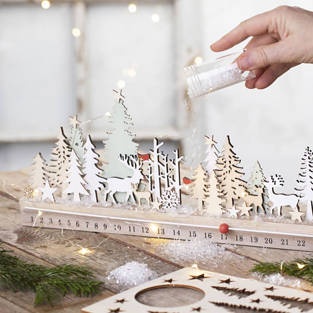 Advent Countdown H:12 cm L: 40cm W: 3.6cm
