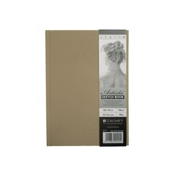 Daler-Rowney Cachet Artists Linen Sketchbook A5 - Mocha (40 Sheets)