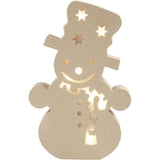 Figure With Light Inside 27cm - Snowman