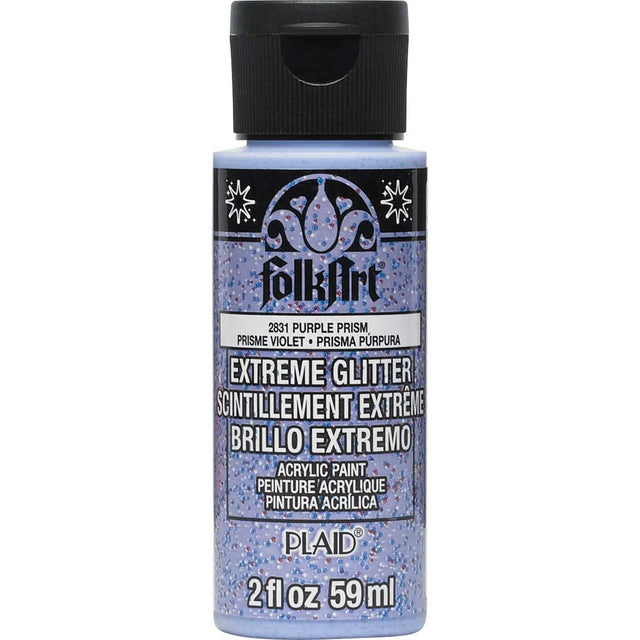 FolkArt Extreme Glitter Acrylic Paint 59ml - Purple Prism