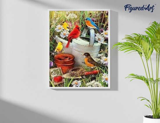 Diamond Art Kit 40x50cm - Birds In The Garden