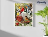 Diamond Art Kit 40x50cm - Birds In The Garden