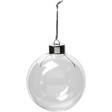 Glass Ornaments 8.9 cm - Transparent (6 Pcs)