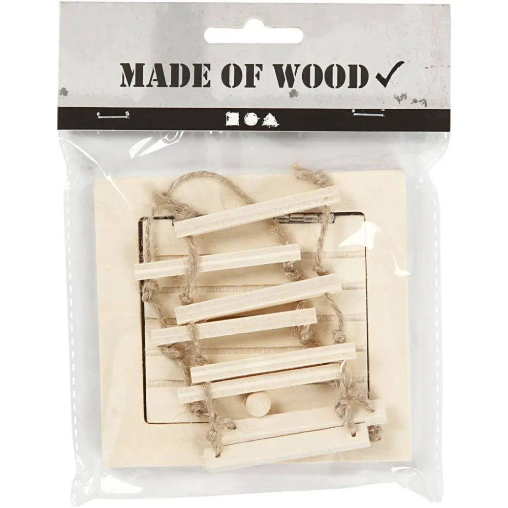 Elf Wooden Attic Access Door and Rope Ladder