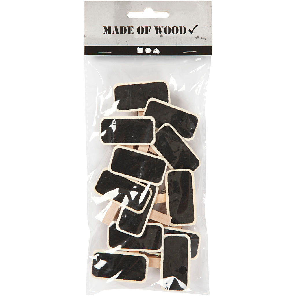 Blackboard with clothes peg