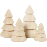 Wooden Christmas Trees (4 Pack)