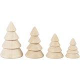Wooden Christmas Trees (4 Pack)