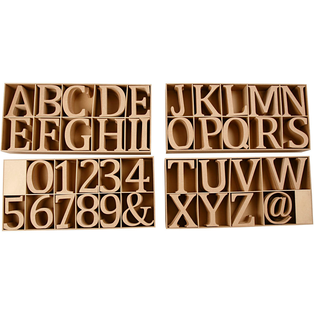 Wooden Letters, Numbers And Symbols