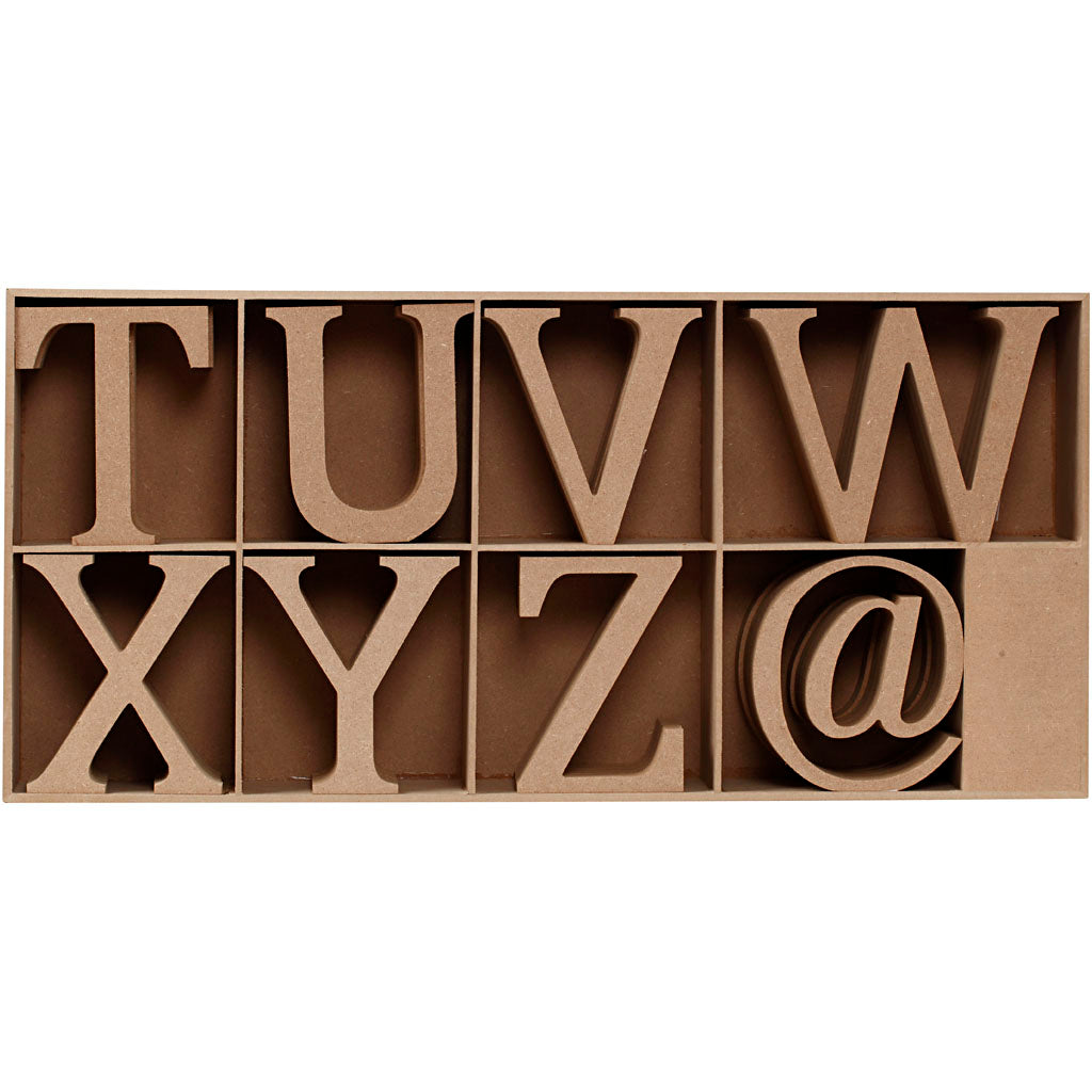 Wooden Letters, Numbers And Symbols